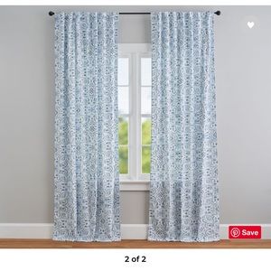 Pottery Barn Selby Curtains Blue